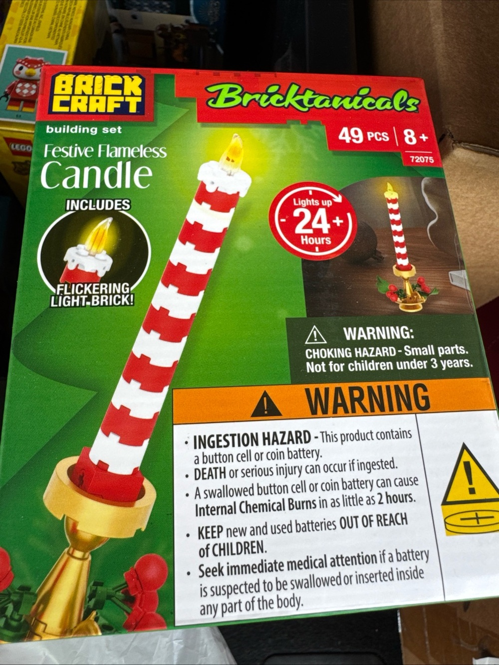 BRICKCRAFT Bricktanicals 49 Pieces Festive Flameless Candle Lights 24 Hours